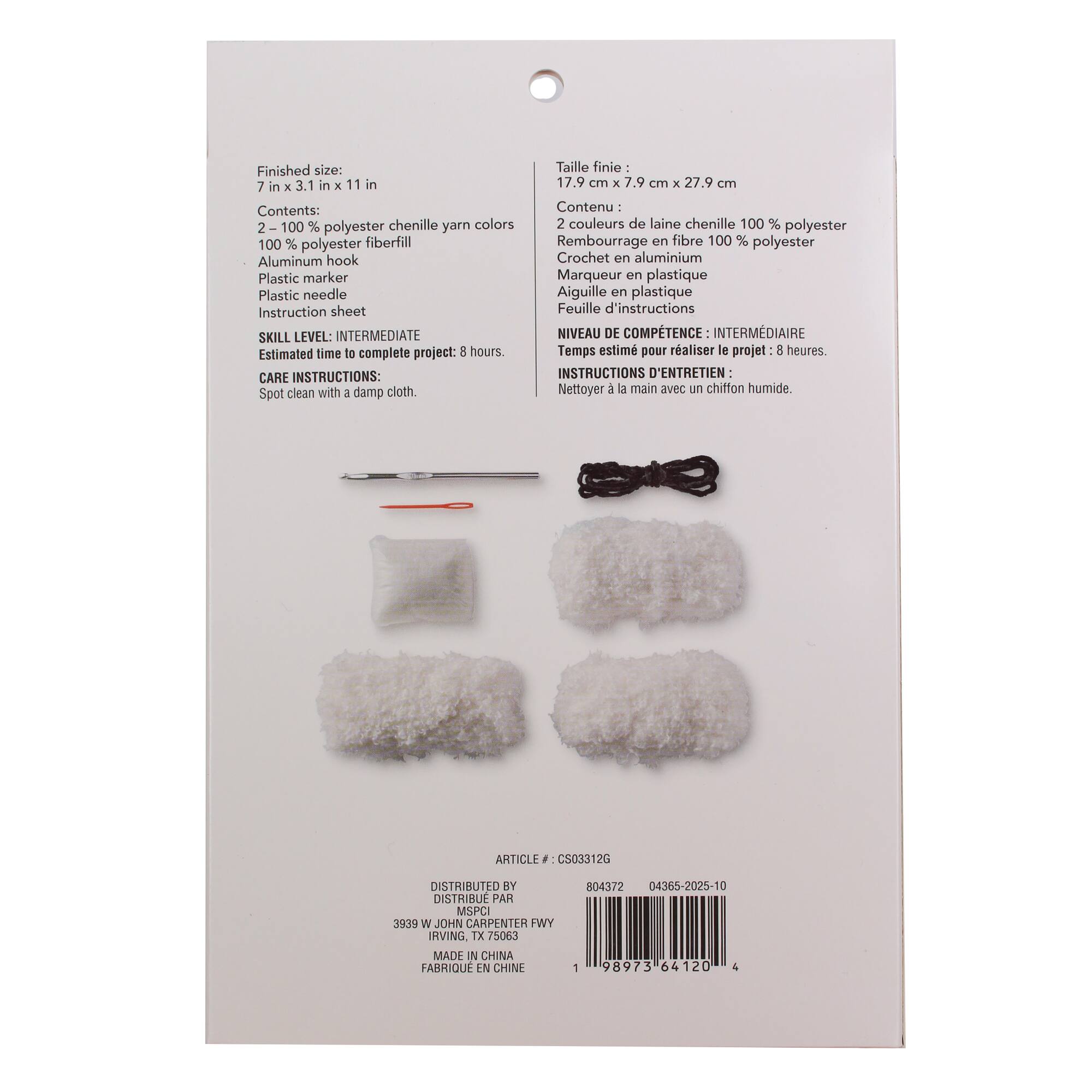 Polar Bear Intermediate Cuddle Craft Crochet Kit by Loops & Threads®